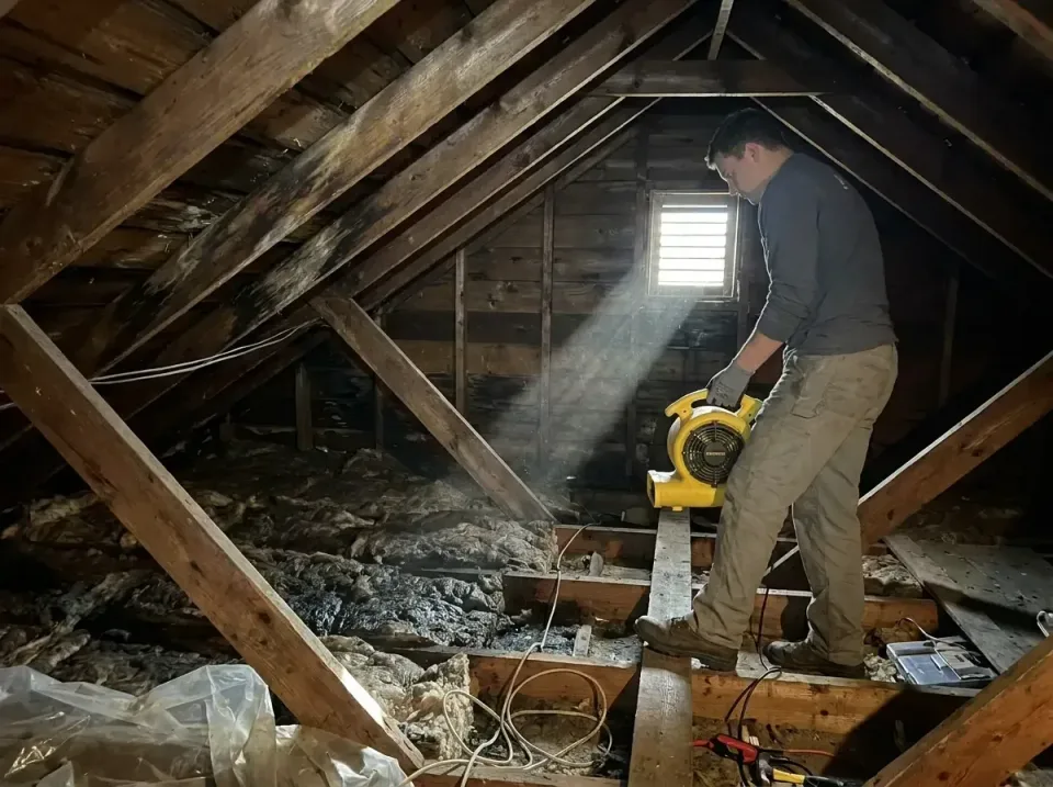 attic-water-damage-drying-proc-007 — frequently asked questions, Emergency Water Extraction & 24/7 Flood Response in Wellsto…